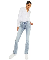 KanCan Women's Nadia Mid-Rise Y2K Bootcut Jeans