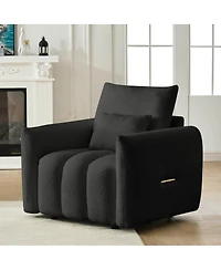 Streamdale Furniture Modern Teddy Fabric Sofa with Pillow for Living Room and Bedroom