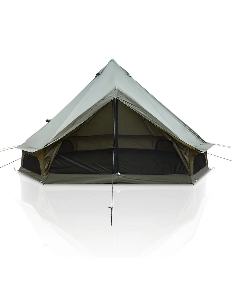 Streamdale Furniture 16.4Feet 4-Season Waterproof Bell Tent with Stove Jack for 10 People