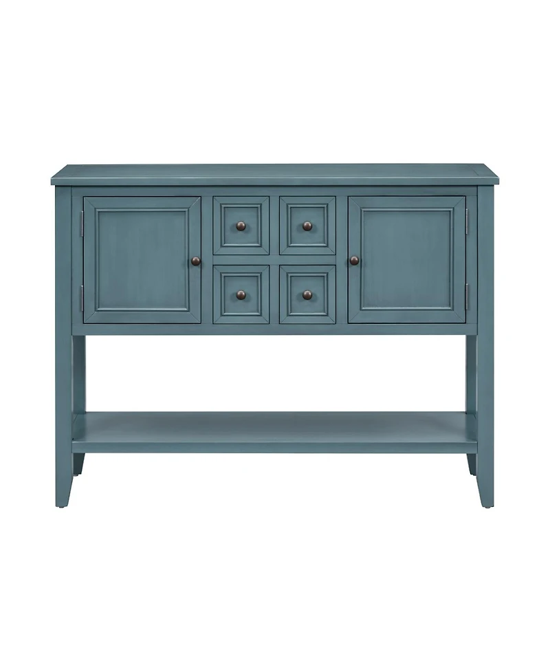 Streamdale Furniture Cambridge Series Vintage Console Table with 4 Drawers and Shelf