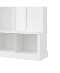 Streamdale Furniture Modern Arched Hall Tree with Storage Bench and 7 Hooks
