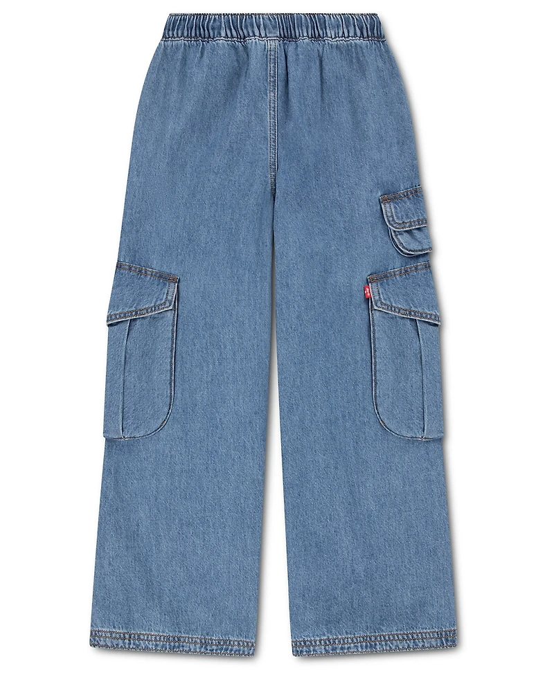 Levi's Girls' 4-6X Wide Denim Cargo Pants