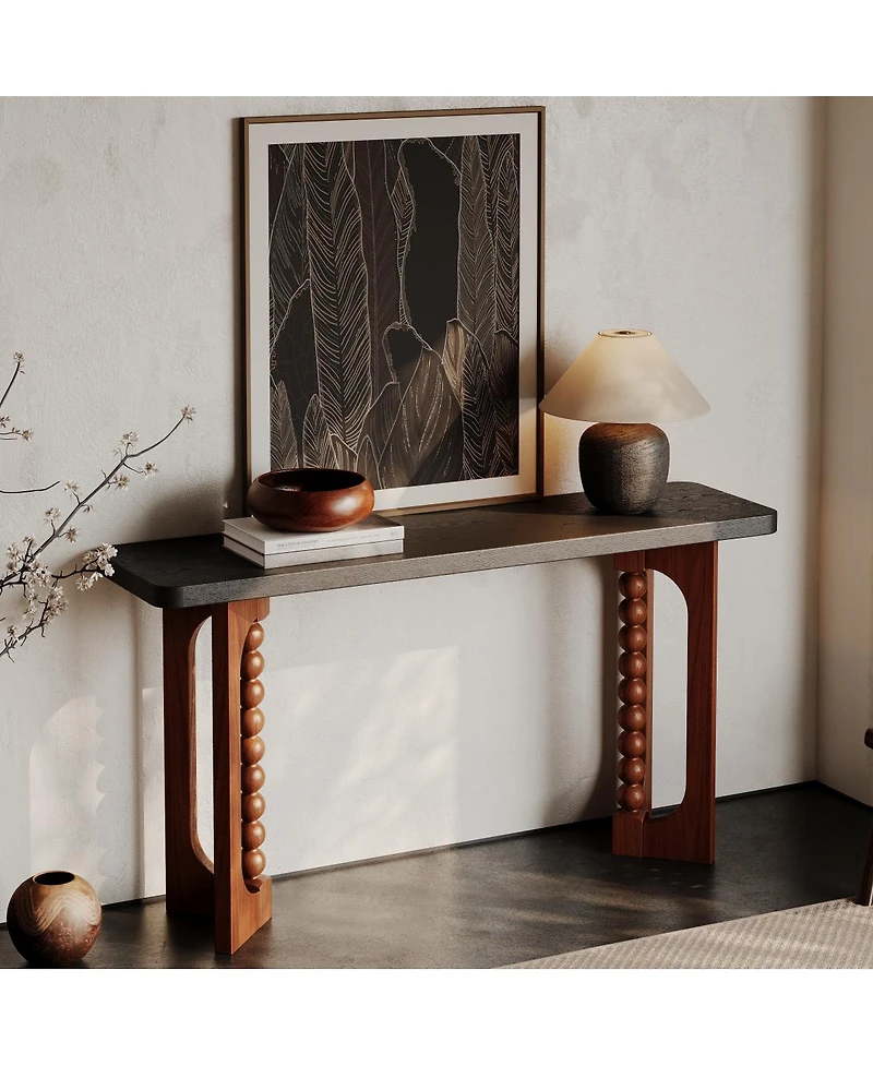 Streamdale Furniture 59'' Console Table with Spherical Legs for Living Room and Hallway
