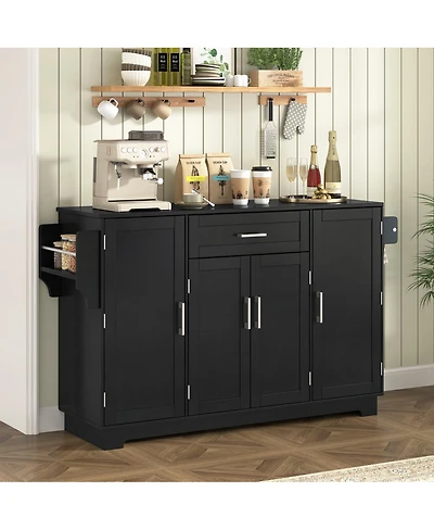 Streamdale Furniture 54.3" 4-Door Sideboard Buffet Cabinet with Storage and Adjustable Shelves