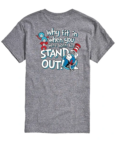 Airwaves Men's Dr. Seuss Cat The Hat Stand Out Short-Sleeve Graphic T-Shirt