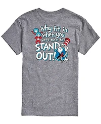 Airwaves Men's Dr. Seuss Cat The Hat Stand Out Short-Sleeve Graphic T-Shirt
