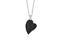 Genevive Gold Plated Cz Pave Heart Mother Of Pearl Drop Necklace