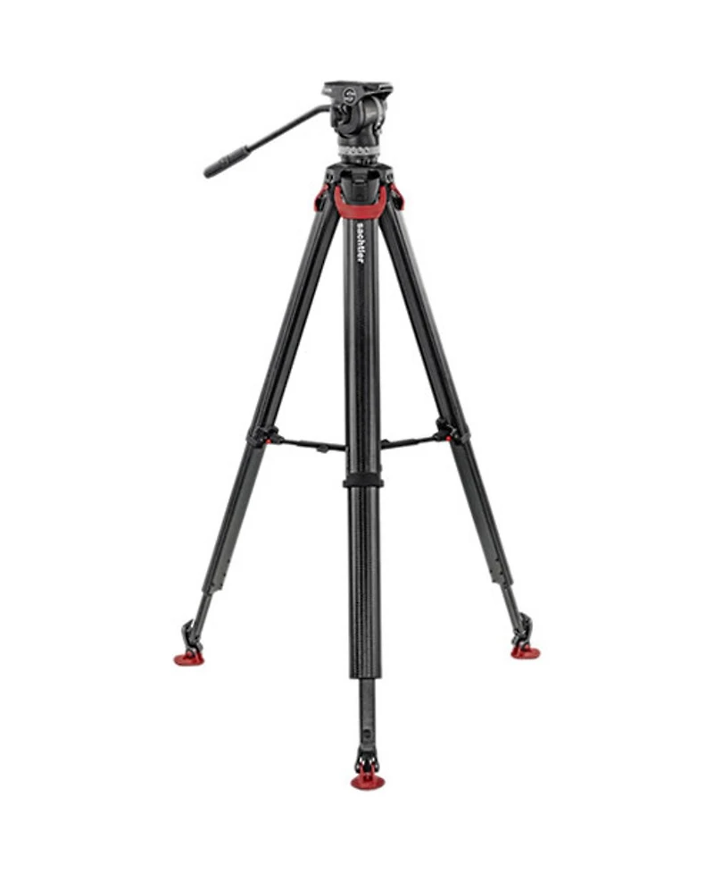 Sachtler Ace Xl 75mm Fluid Head with flowtech 75 Carbon Fiber Tripod and Mid-Level Spreader
