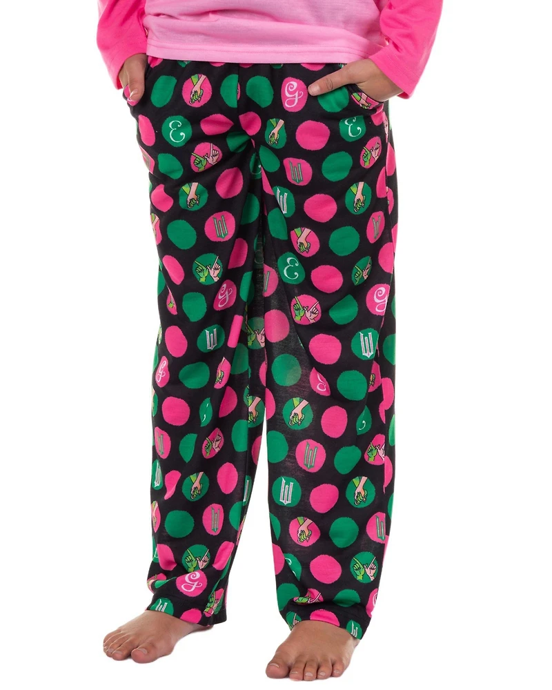 Wicked Big Girls Pajamas Elphaba And Glinda Together We're Unlimited Long Sleeve Pajama Set