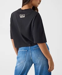 Guess Women's Short-Sleeve Desert Rose Crop Oversize T-Shirt