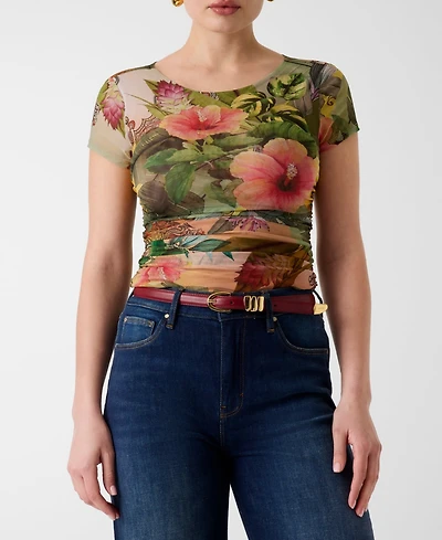 Guess Women's Hani Short-Sleeve Cut-Out Top