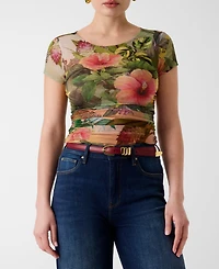 Guess Women's Hani Short-Sleeve Cut-Out Top