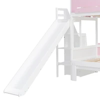 Streamdale Furniture House-Shaped Bed with Slide, Storage Stairs