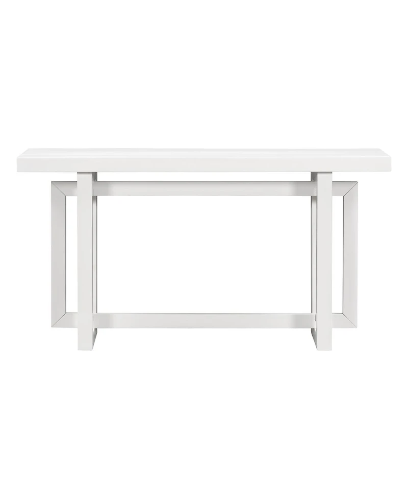 Streamdale Furniture 59.1'' Triple Rectangle Console Table with Pine Veneer and Wood Legs