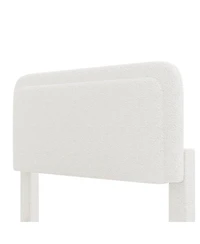 Streamdale Furniture Boucle Cloud Platform Bed with Adjustable Height Headboard