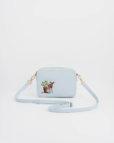 Fable England Women's Strawberry and Fawn Embroidered Camera Bag