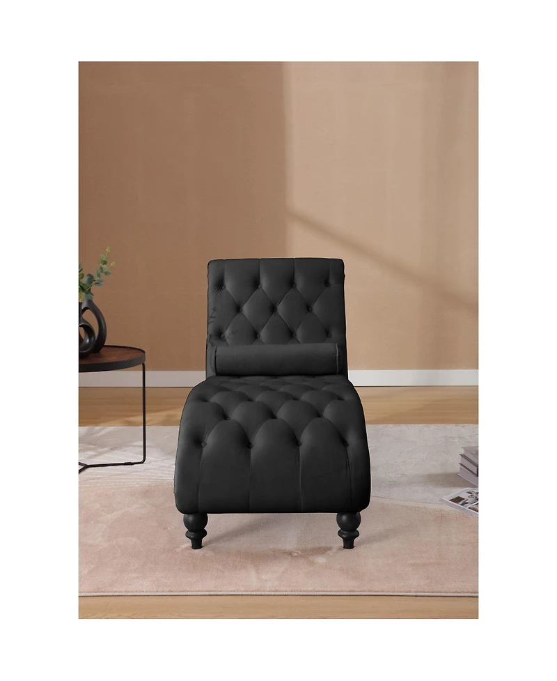 Streamdale Furniture Classical Velvet Recliner Chair with Button Tufting