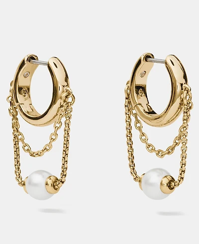 kate spade new york Gold-Tone Chain Reaction Huggie Earrings