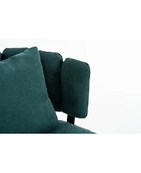 Streamdale Green Chenille Decorative Armchair with Spring Seat and Slipcover