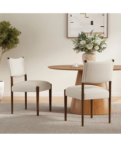 Streamdale Furniture Modern Dining Chairs with Thick Cushions and Wood Legs