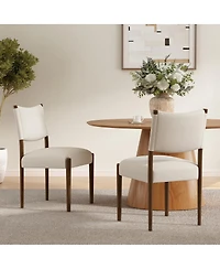Streamdale Furniture Modern Dining Chairs with Thick Cushions and Wood Legs