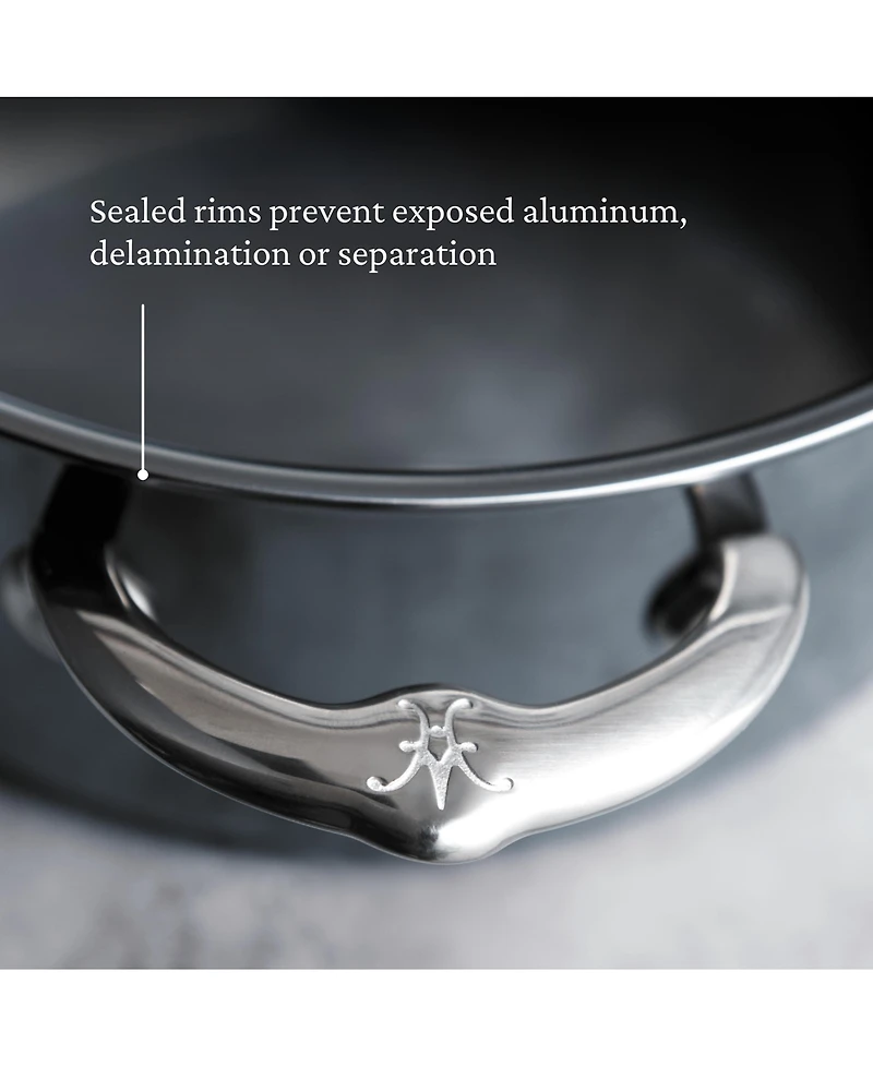 Hestan NanoBond Titanium Stainless Steel 5-Quart Covered Essential Pan with Helper Handle