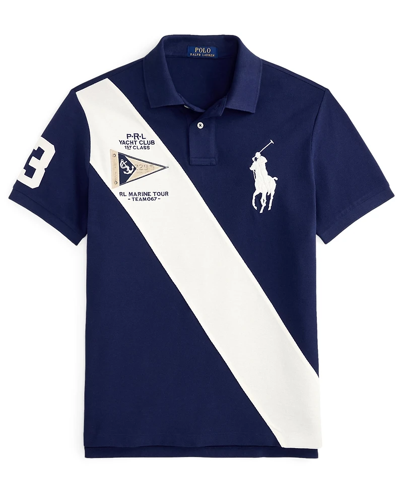 Polo Ralph Lauren Men's Custom Slim-Fit Big Pony Mesh Shirt
