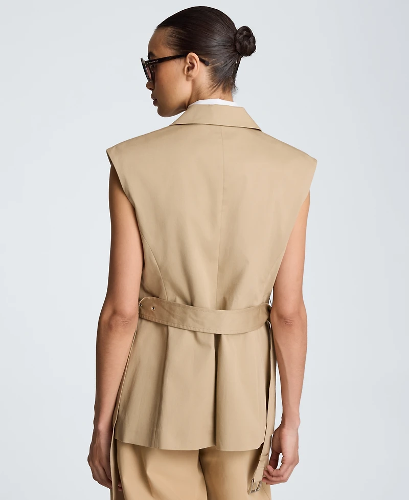 Kenneth Cole Women's Belted Vest with Detachable Jacket