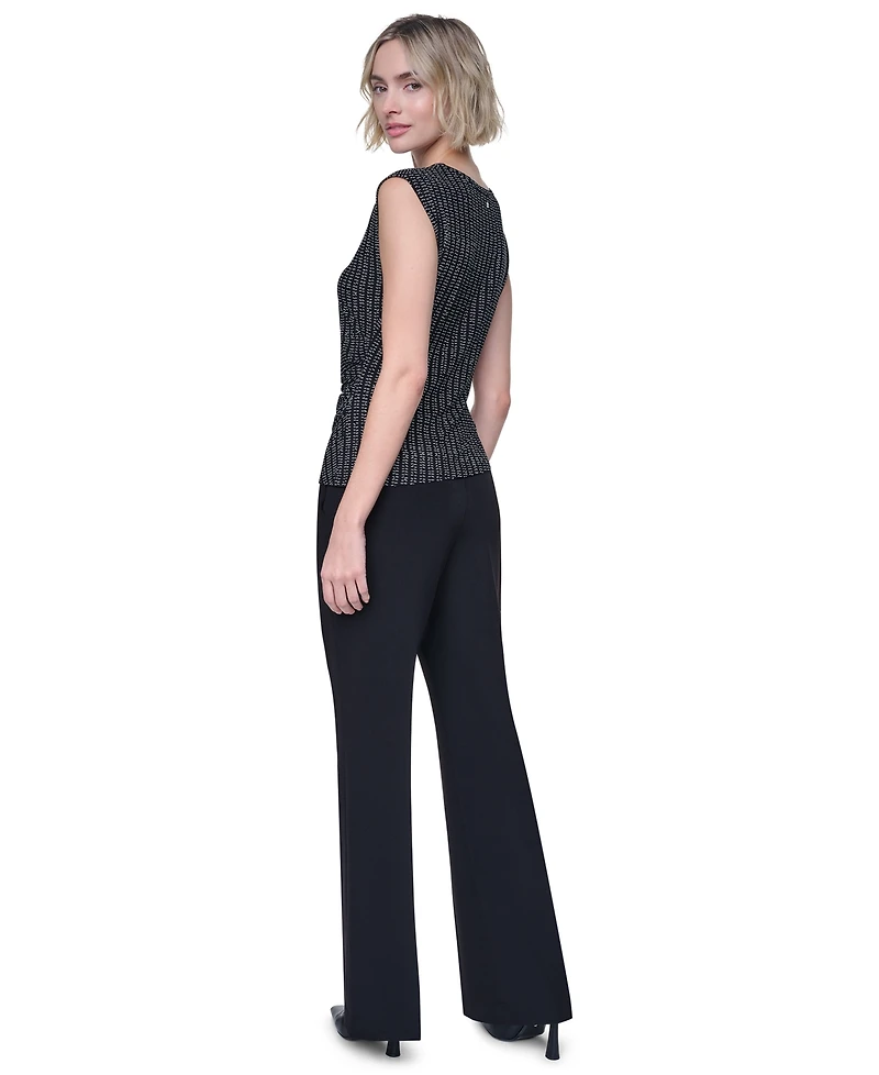 Dkny Women's Asymmetrical Sleeveless Knit Top