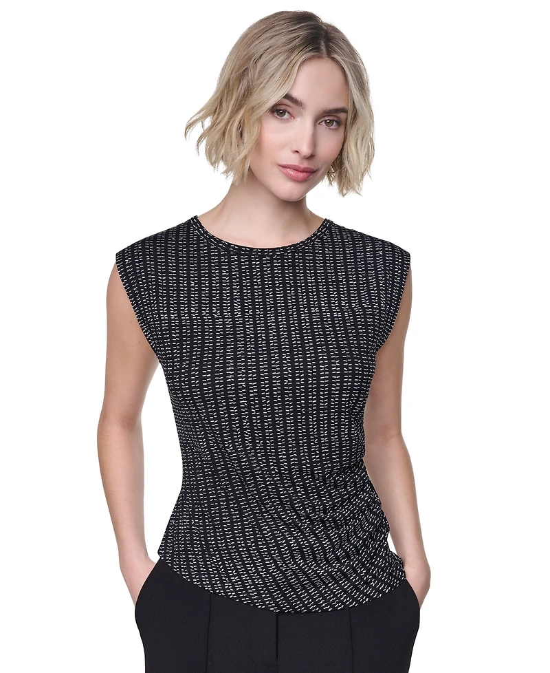 Dkny Women's Asymmetrical Sleeveless Knit Top