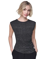 Dkny Women's Asymmetrical Sleeveless Knit Top