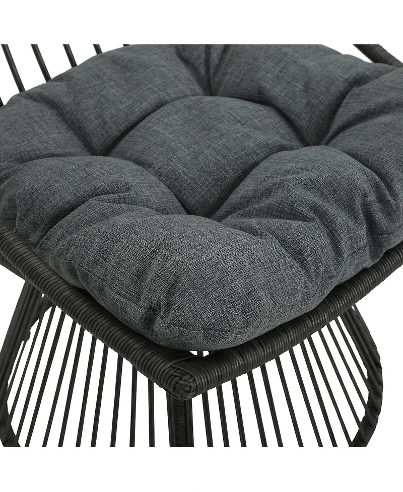 Streamdale Furniture Retro Boho Wicker Papasan High-Back Lounge Chair