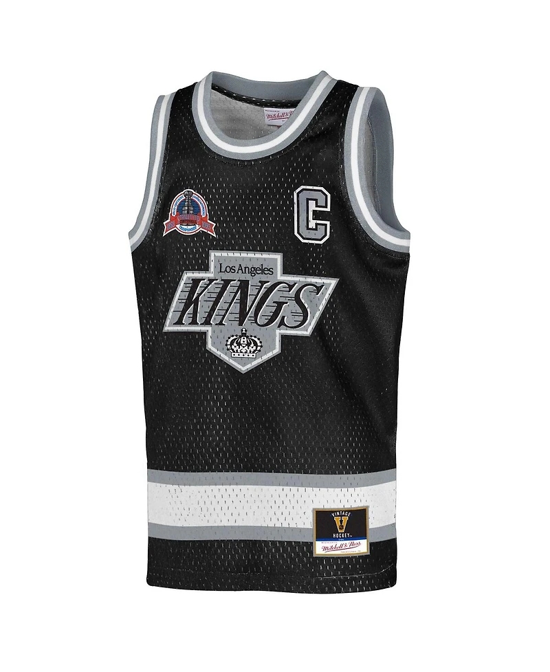 Mitchell & Ness Big Boys and Girls Wayne Gretzky Black Los Angeles Kings Maxxed Out Fashion Basketball Jersey