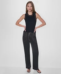 Dkny Women's Contrast Stitch Tank Top