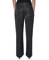 Dkny Women's Straight-Leg Top Stitch Pants