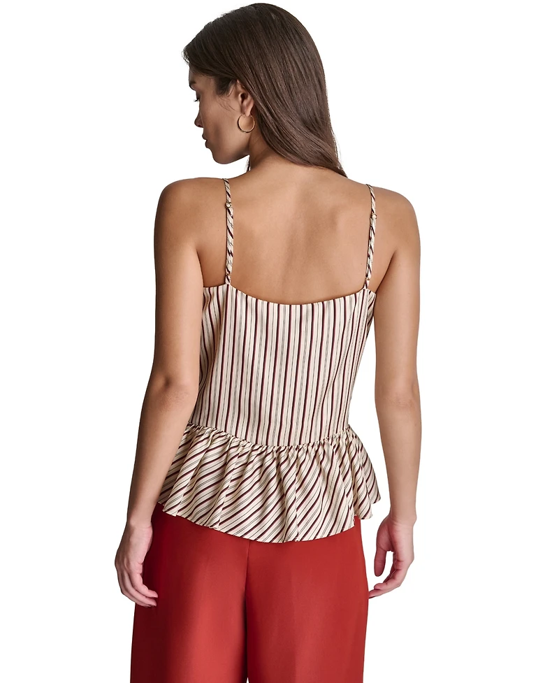 Bcbg Women's V-Neck Stripe Top