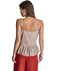 Bcbg Women's V-Neck Stripe Top