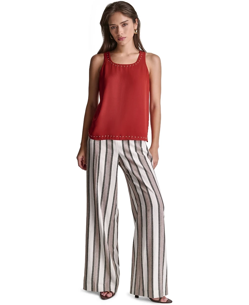 Bcbg Women's Sleeveless Studded Top