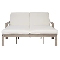 Streamdale Furniture 5-Position Adjustable Double Outdoor Lounge Chair with Cushions