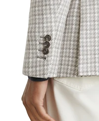 Reiss Men's Canty Tailored-Fit Houndstooth Single-Breasted Blazer