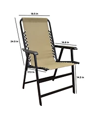 Caravan Canopy Infinity Suspension Portable Folding Sports Chair, Regular, Beige