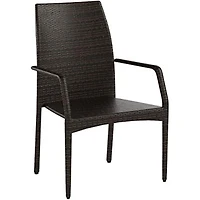 Streamdale Furniture Fully Assembled Brown Pe Wicker Outdoor Patio Chairs with Iron Frame