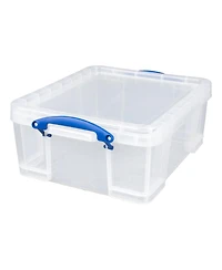 Really Useful Box 17L Plastic Storage Container w/Snap Lid & Clip Lock Handles