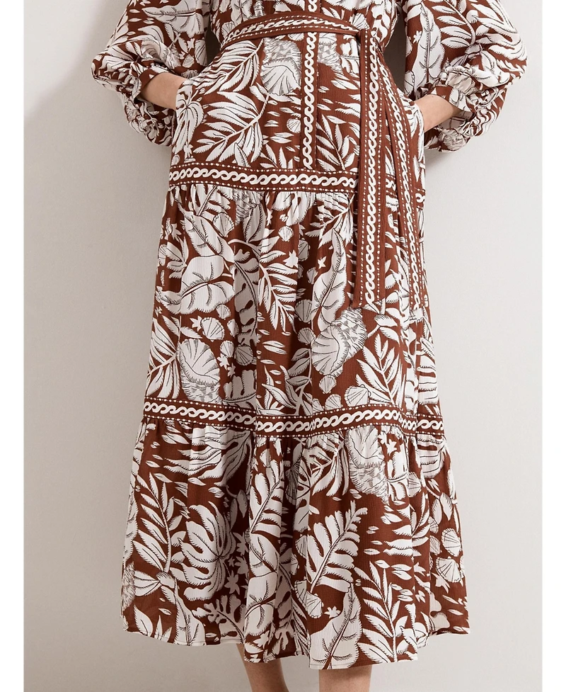 Phase Eight Women's Floral Print Midi Shirt Dress