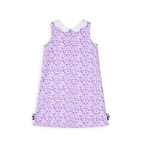 Florence Eiseman Little Girls Printed Pique Dress with Flowers