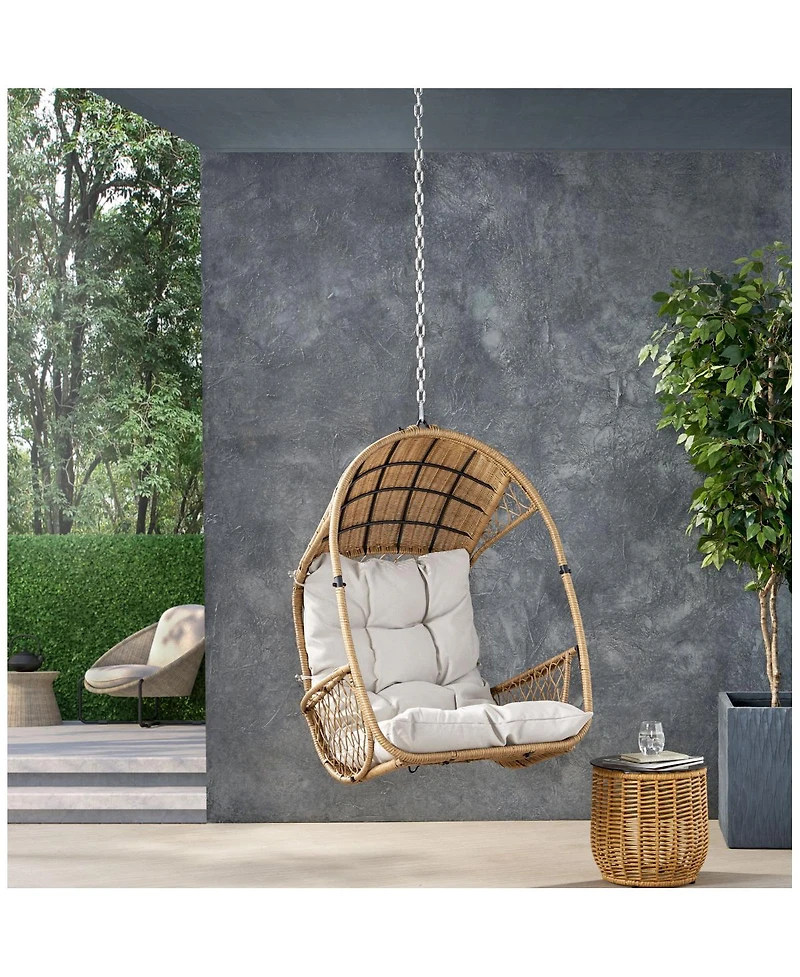 Streamdale Furniture Wicker Hanging Basket Chair with 8' Chain