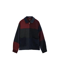 Desigual Men's Chenille Coat Blocks