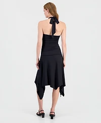 Bar Iii Women's Ruched Halter-Neck Dress, Macy's Exclusive