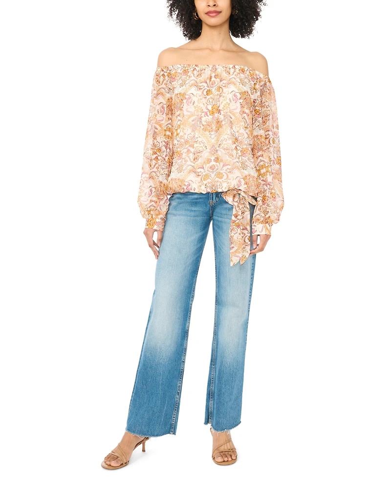 Vince Camuto Women's Off-The-Shoulder Long-Sleeve Blouse
