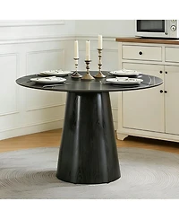 Streamdale Furniture 42-Inch Modern Round Dining Table for 4-6 People
